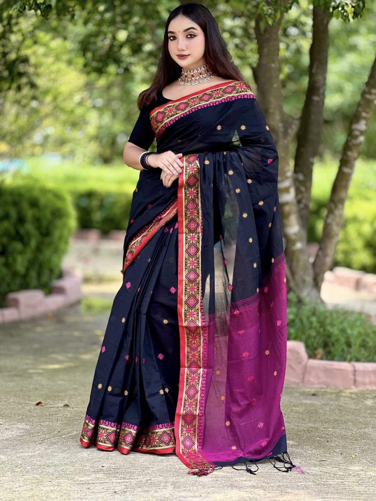 অরিজিনাল টেকলী সুতি শাড়ি।CS-04