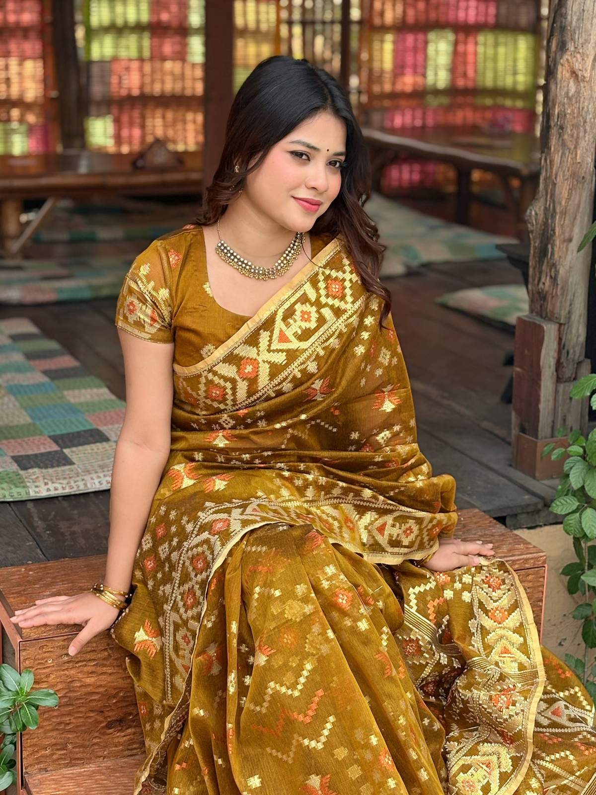 60/80 Count Jori Sutar Tant Jamdani Saree With Blouse Piece | JSS-02