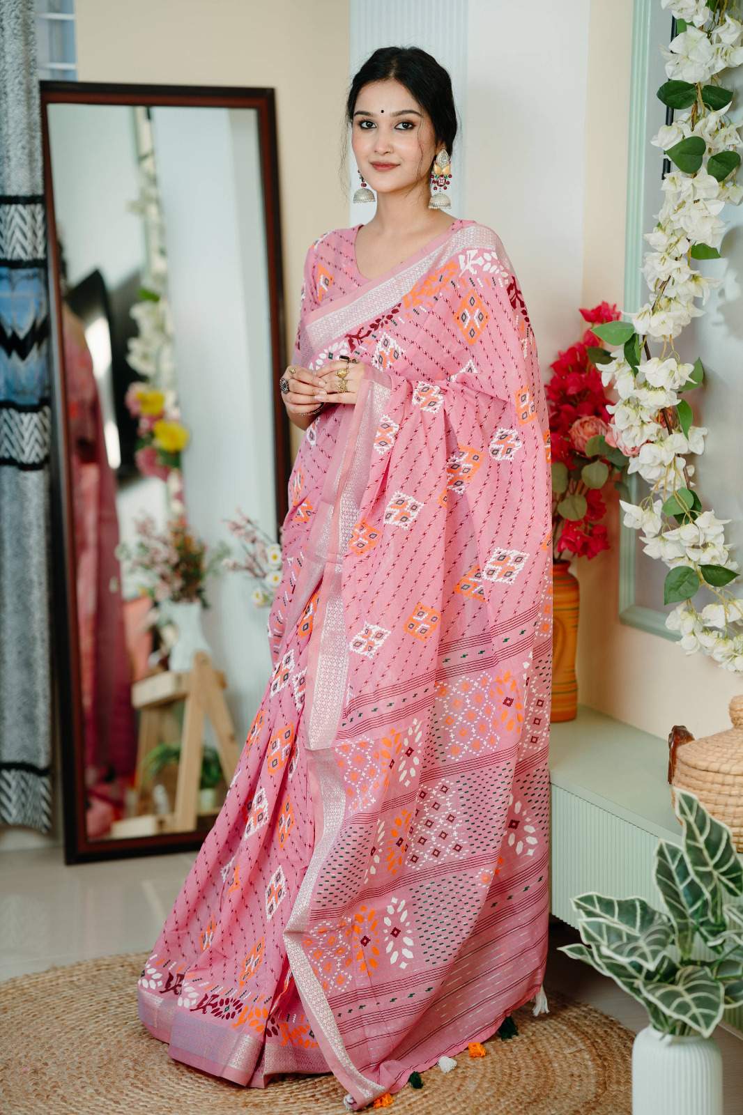 Arong Cotton Block Printed Shari | RCS-23